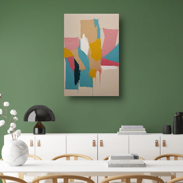 Harmonische Abstractie in Pasteltinten poster