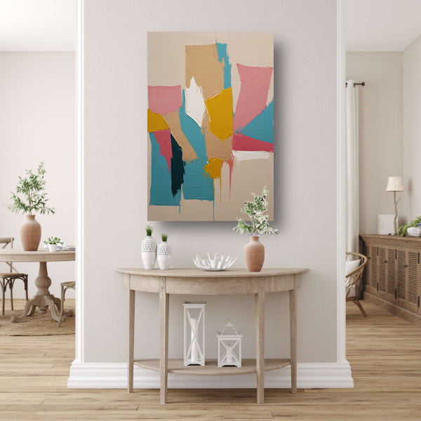 Harmonische Abstractie in Pasteltinten poster