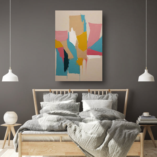 Harmonische Abstractie in Pasteltinten poster