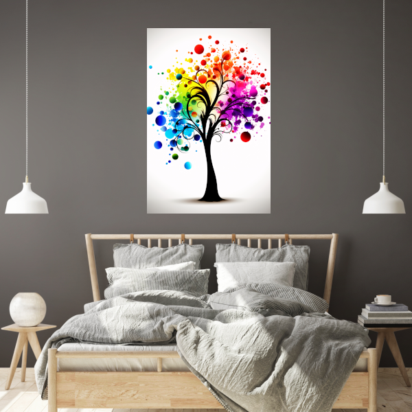 Abstracte Kleurenpracht in Moderne Stijlen poster