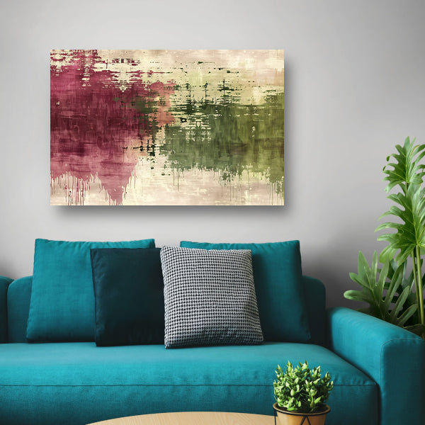 Abstract digitaal kunstwerk met rijke kleuren acrylglas