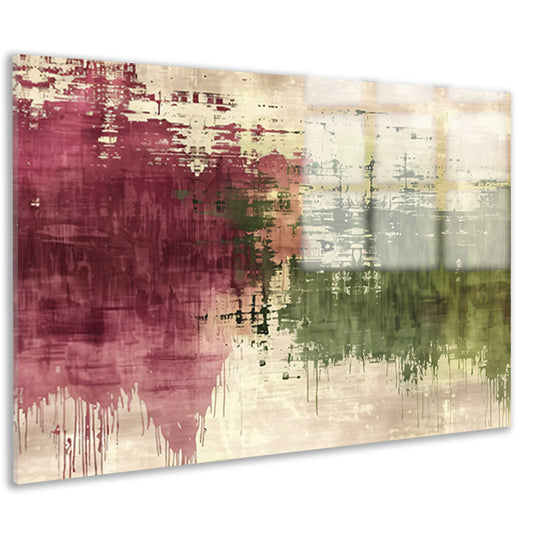 Abstract digitaal kunstwerk met rijke kleuren acrylglas