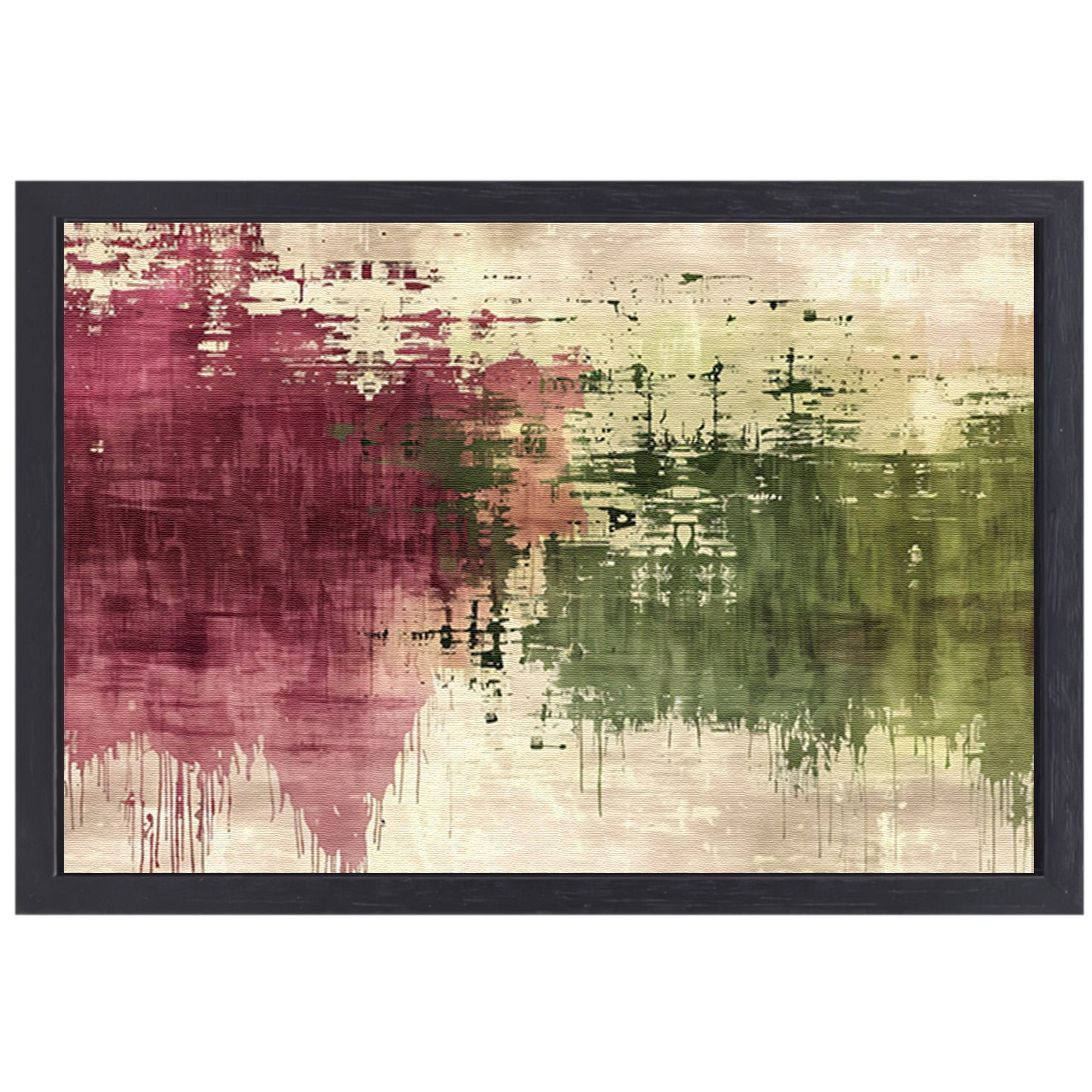 Abstract digitaal kunstwerk met rijke kleuren canvas met baklijst