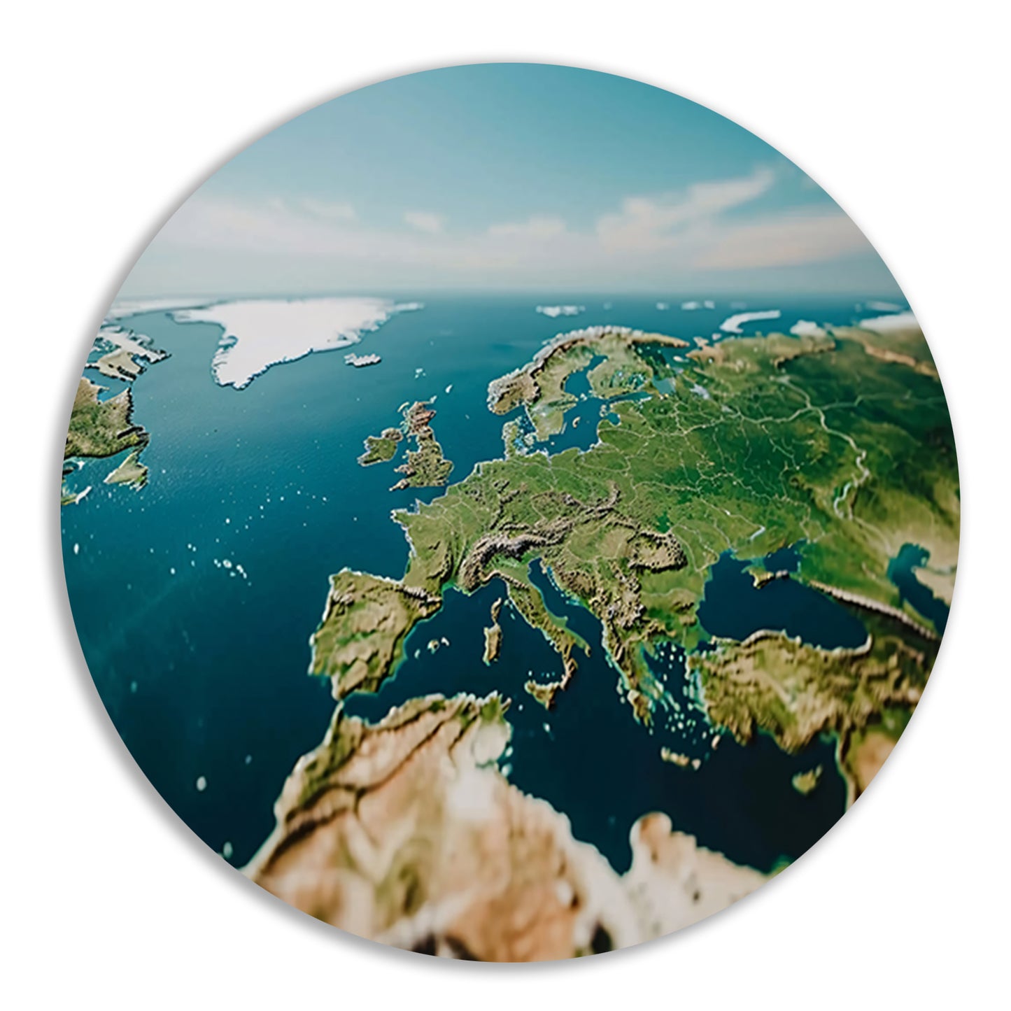Realistische kaart van Europa en omgeving forex muurcirkel