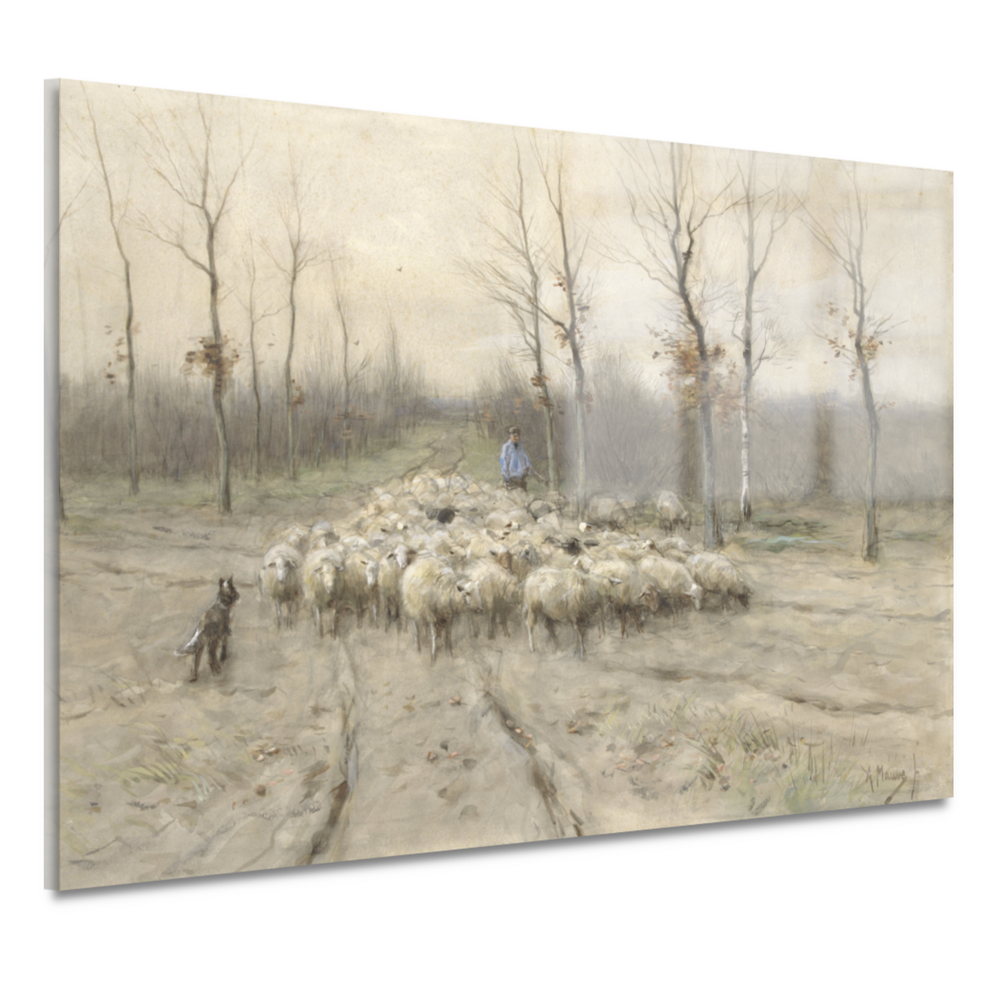 Schapenkudde op de heide bij Laren - Anton Mauve acrylglas