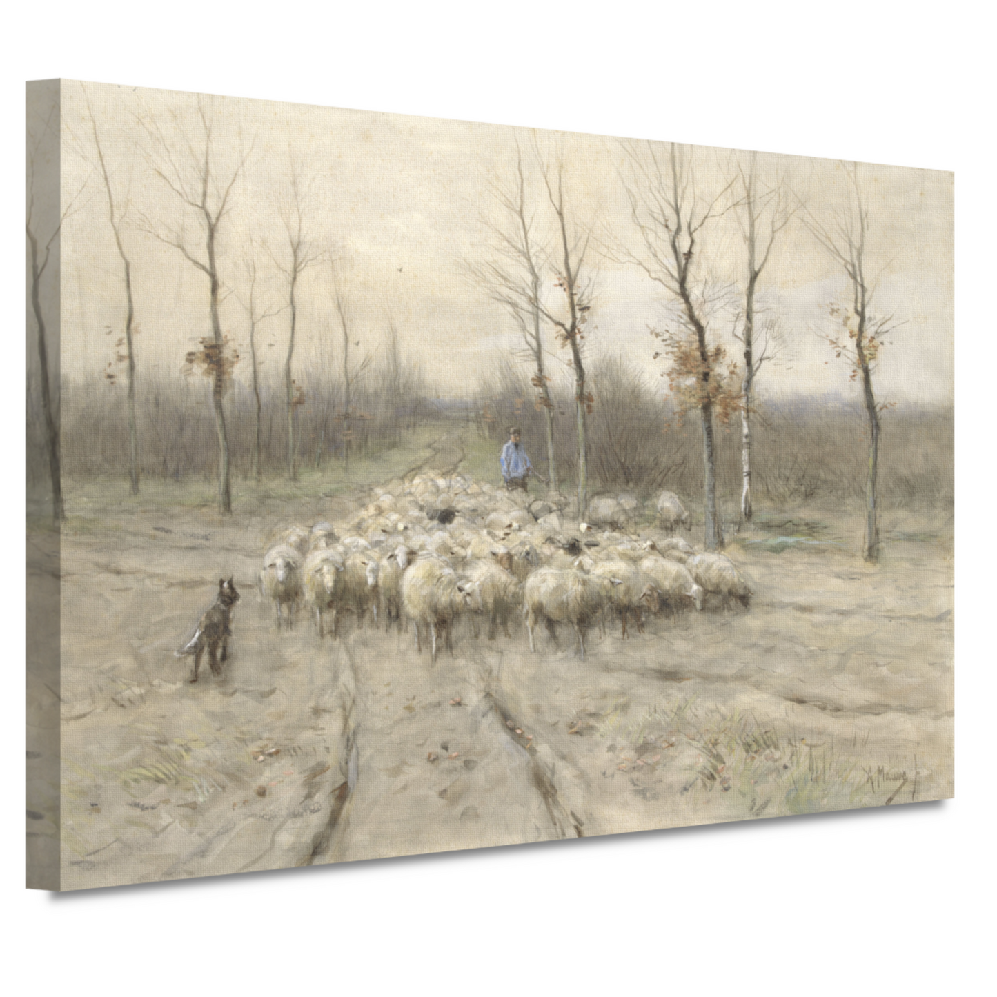 Schapenkudde op de heide bij Laren - Anton Mauve canvas