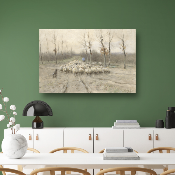 Schapenkudde op de heide bij Laren - Anton Mauve poster