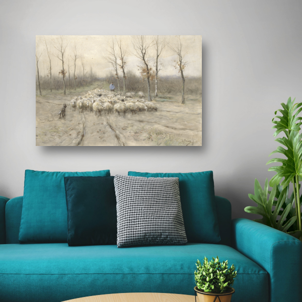 Schapenkudde op de heide bij Laren - Anton Mauve poster