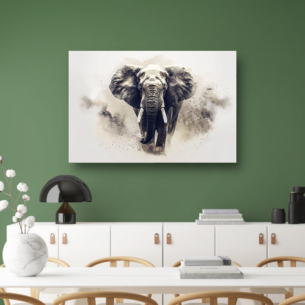 Majestueus olifant portret in zwart-wit poster