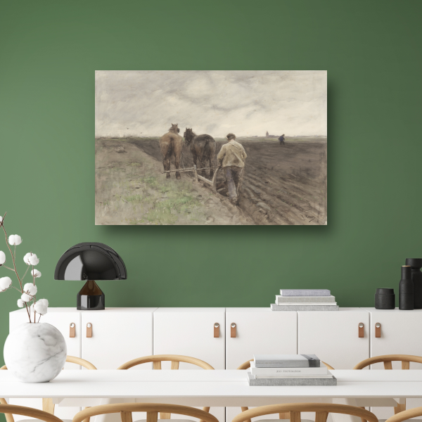 Ploegende boer - Anton Mauve acrylglas