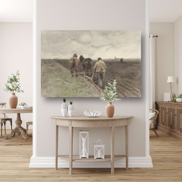 Ploegende boer - Anton Mauve acrylglas