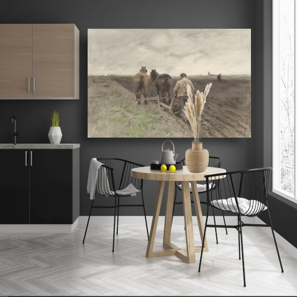 Ploegende boer - Anton Mauve acrylglas