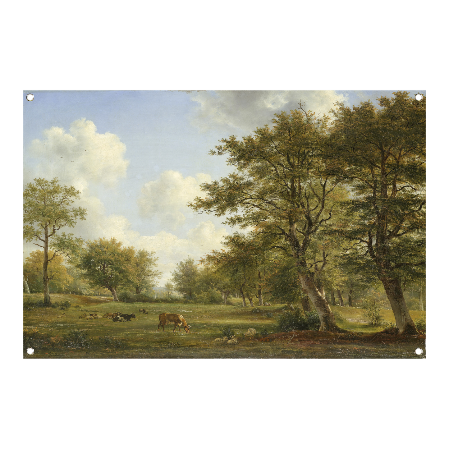 Landschap nabij Hilversum - Georgius Jacobus Johannes van Os tuinposter