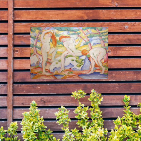 Badende meisjes - Franz Marc tuinposter