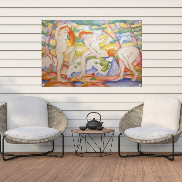 Badende meisjes - Franz Marc tuinposter