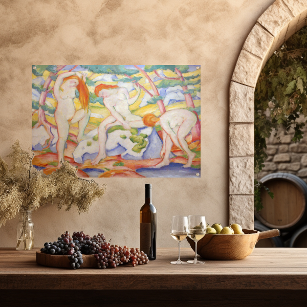 Badende meisjes - Franz Marc tuinposter