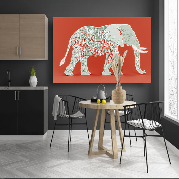 Kleurrijk Pop Art ontwerp van olifant poster