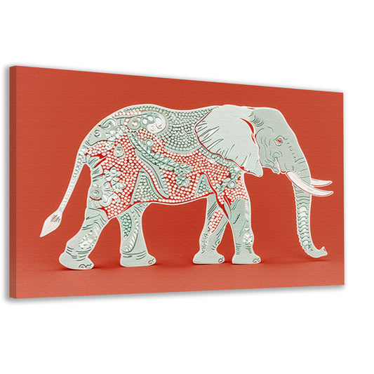 Kleurrijk Pop Art ontwerp van olifant canvas