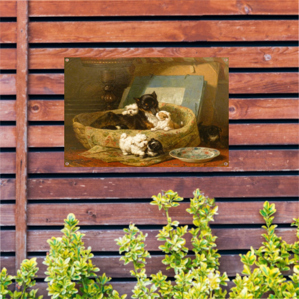 De kleine boefjes - Henriëtte Ronner-Knip tuinposter
