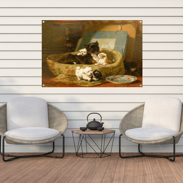 De kleine boefjes - Henriëtte Ronner-Knip tuinposter