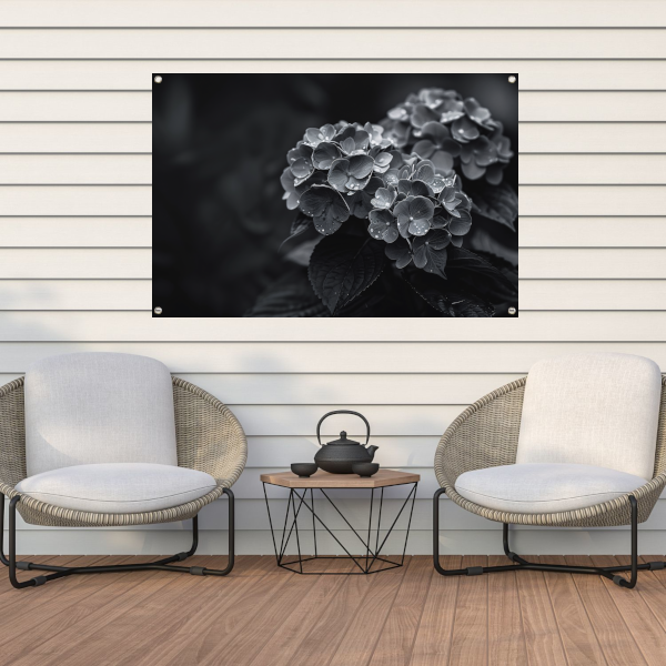 Hydrangeas in Vaas tuinposter