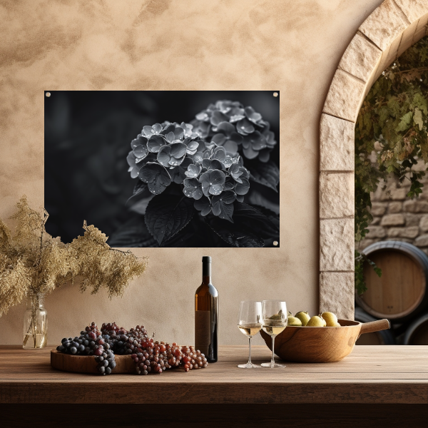 Hydrangeas in Vaas tuinposter