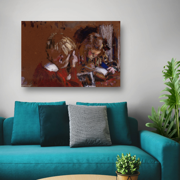 Kinderen lezen - Edouard Vuillard acrylglas