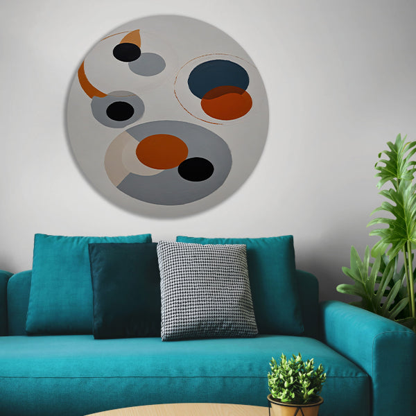 Abstracte Harmonie van Gelaagde Cirkels forex muurcirkel