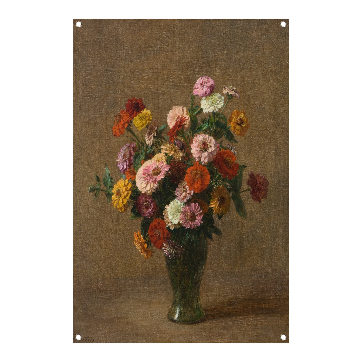 Zinnias - Henri Fantin-Latour tuinposter