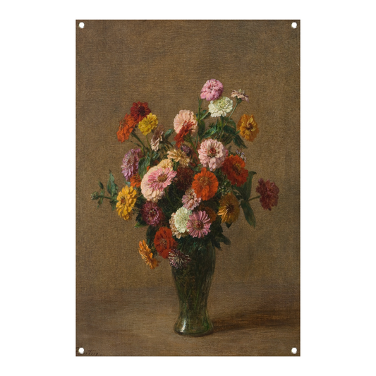 Zinnias - Henri Fantin-Latour tuinposter