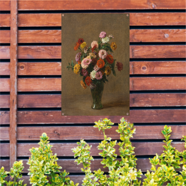 Zinnias - Henri Fantin-Latour tuinposter