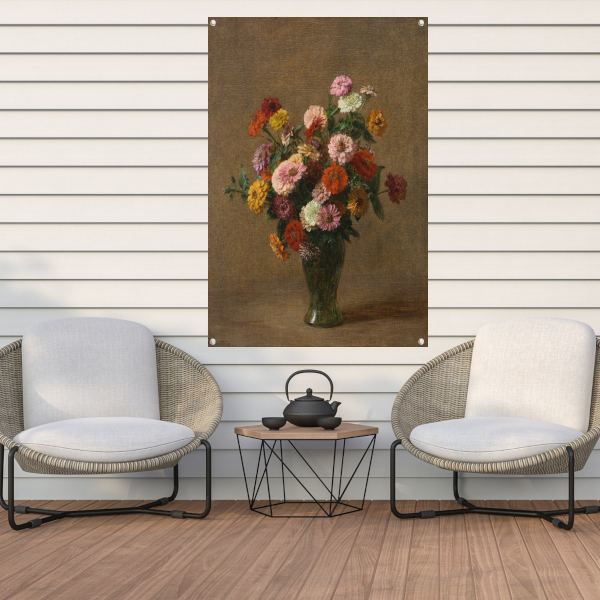 Zinnias - Henri Fantin-Latour tuinposter