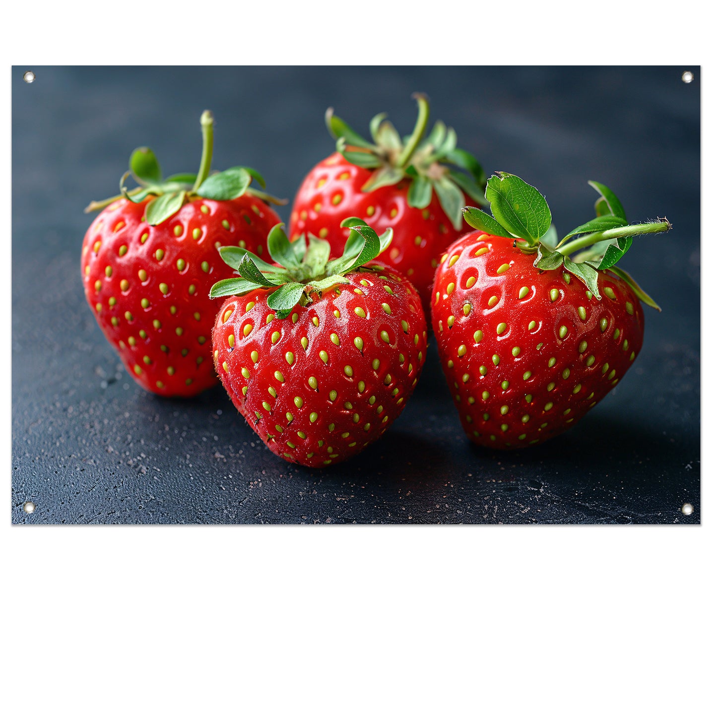 Klassiek aardbeien op tafel tuinposter