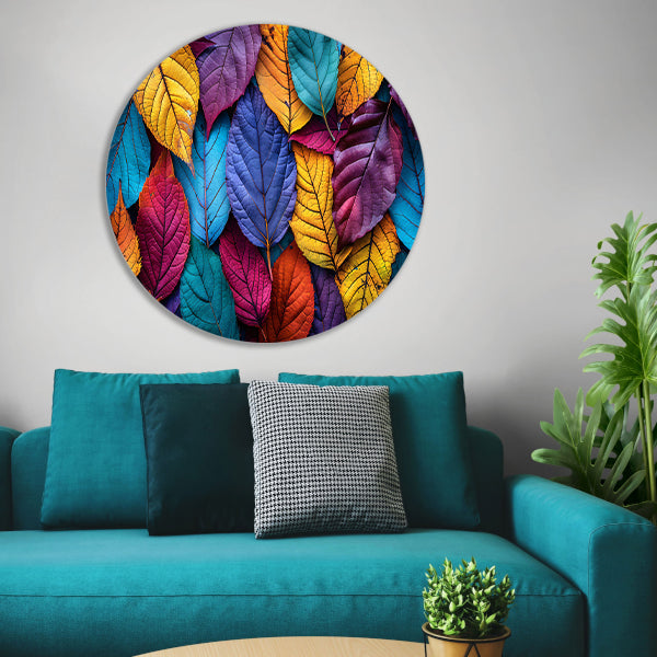 Abstract Bladeren Compositie forex muurcirkel