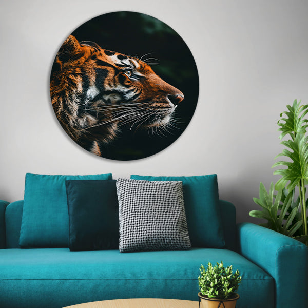 Portret van een tijger in de jungle forex muurcirkel