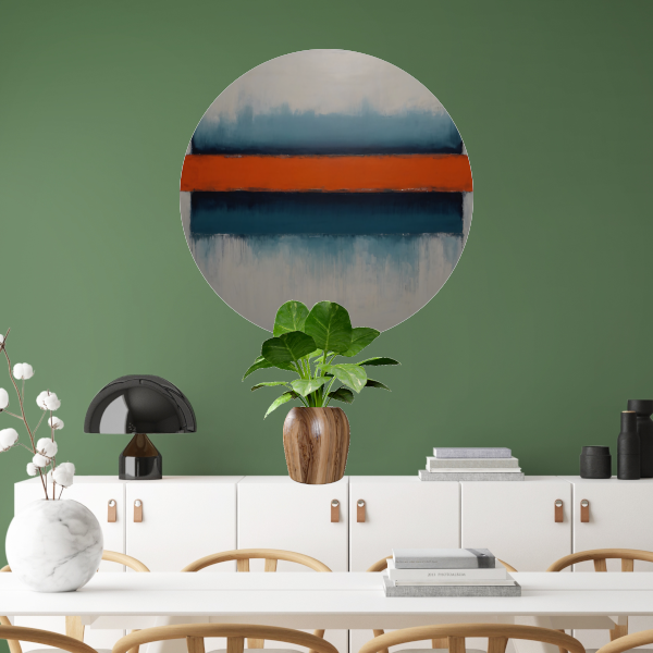 Abstracte Horizonten met Oranje Accent forex muurcirkel