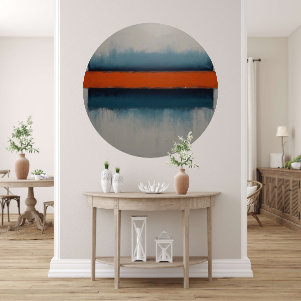 Abstracte Horizonten met Oranje Accent forex muurcirkel