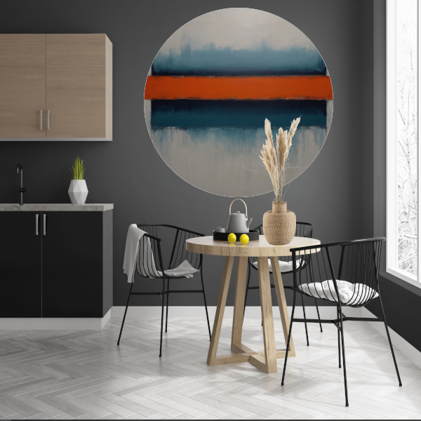 Abstracte Horizonten met Oranje Accent forex muurcirkel