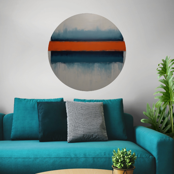 Abstracte Horizonten met Oranje Accent forex muurcirkel
