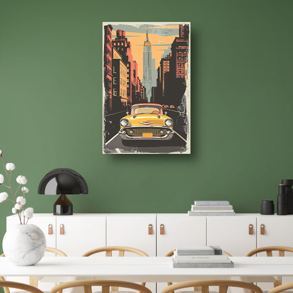 Klassieke Chevrolet in Vintage New York poster