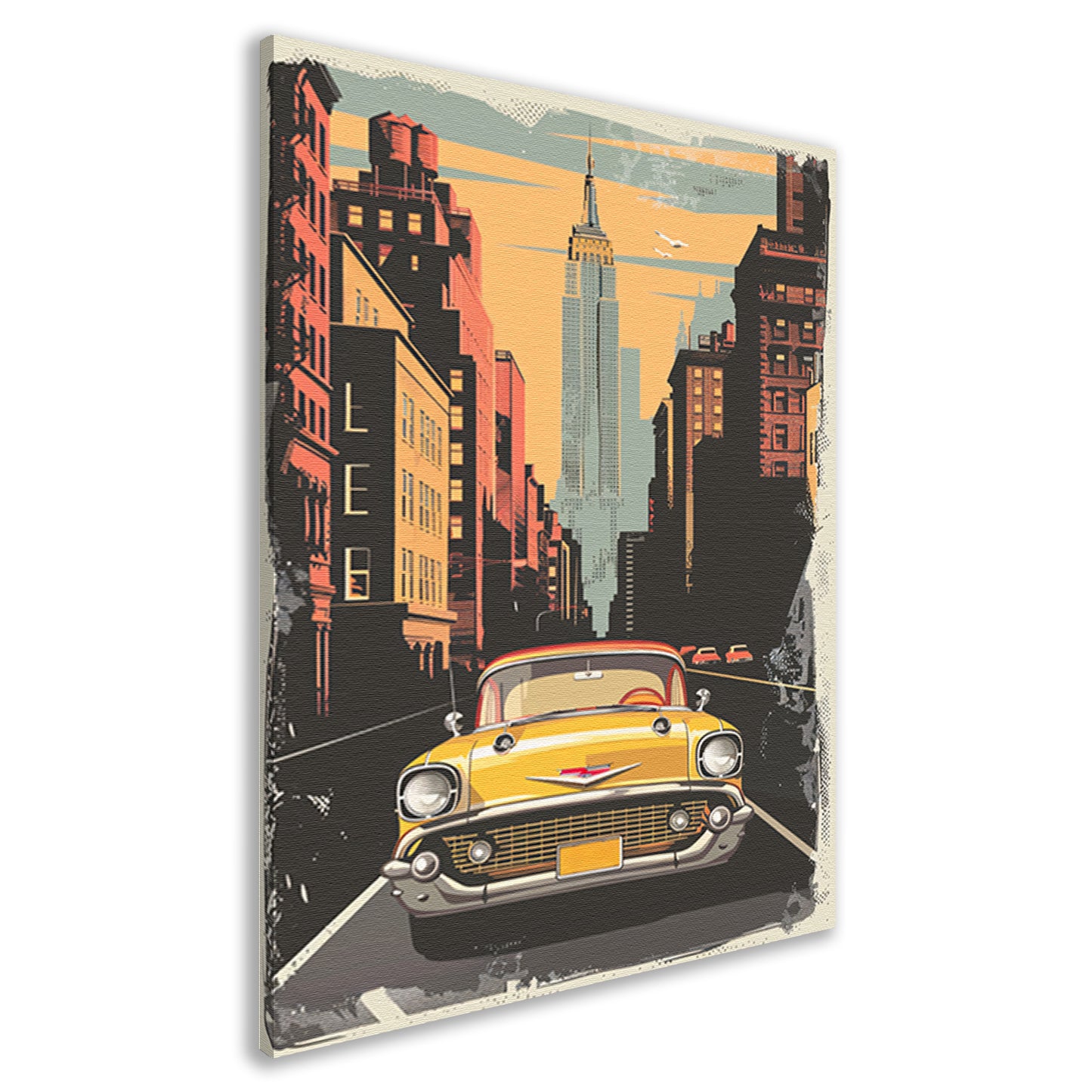 Klassieke Chevrolet in Vintage New York canvas