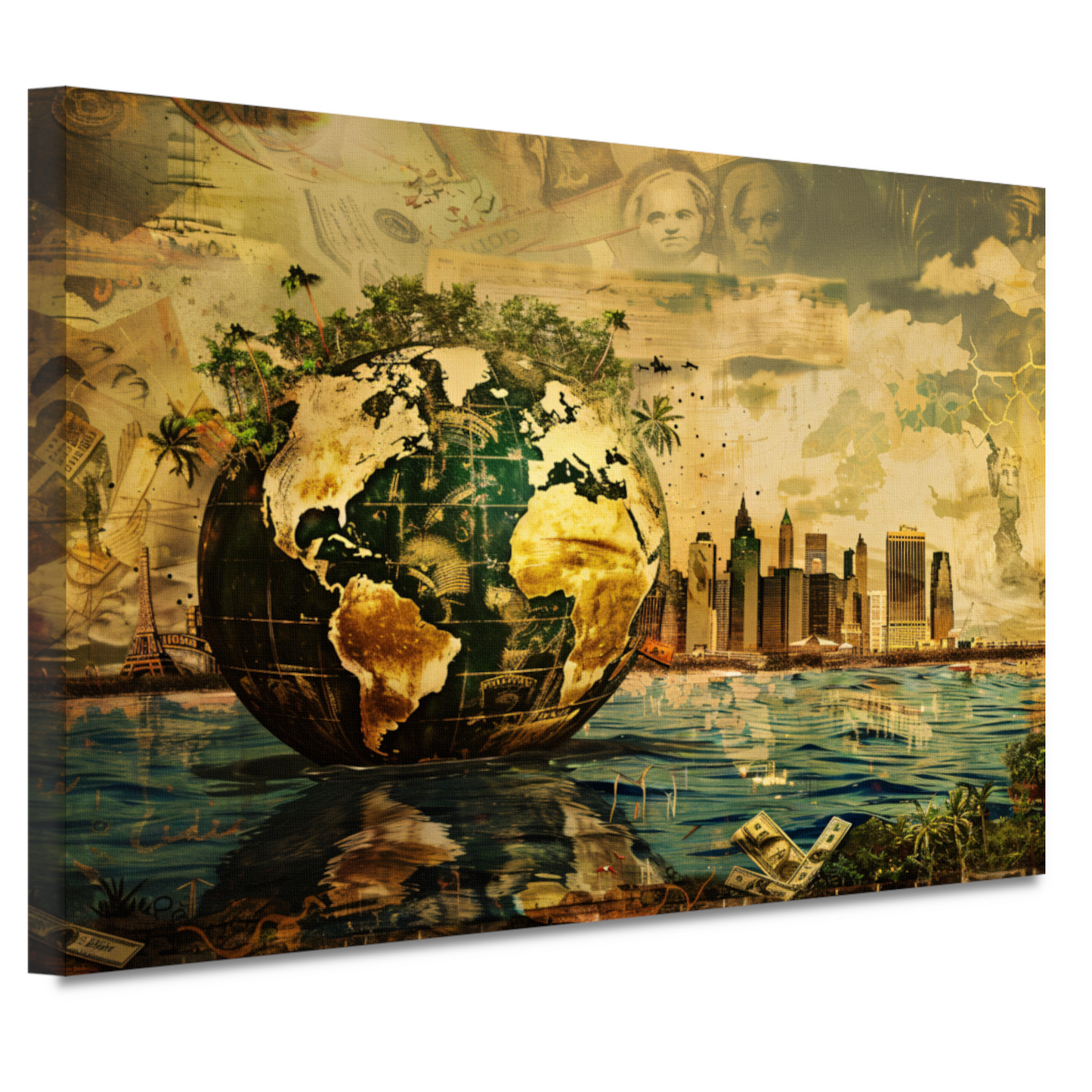 Surrealistische Aarde canvas