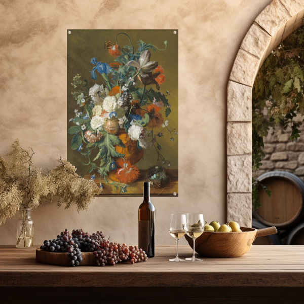Bloemen in een urn - Jan van Huysum tuinposter