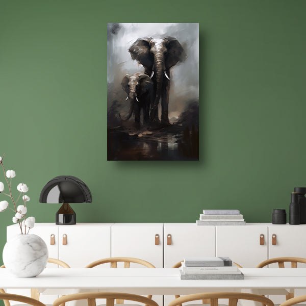 Minimalistische cirkel compositie canvas