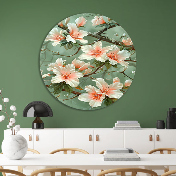 Sierlijke Bloemenpracht met Natuurlijke Elegance forex muurcirkel