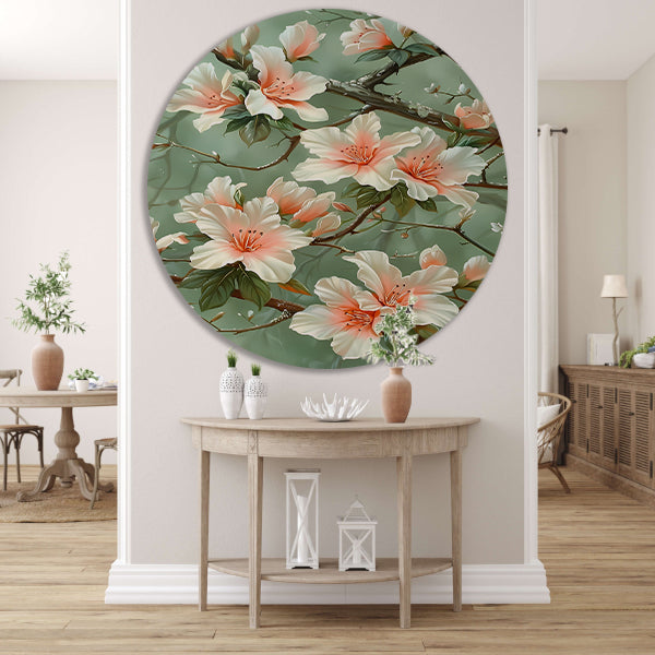 Sierlijke Bloemenpracht met Natuurlijke Elegance forex muurcirkel