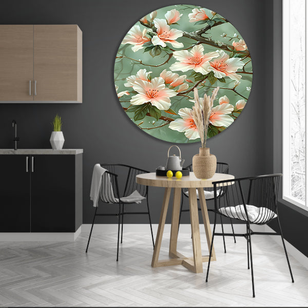 Sierlijke Bloemenpracht met Natuurlijke Elegance forex muurcirkel