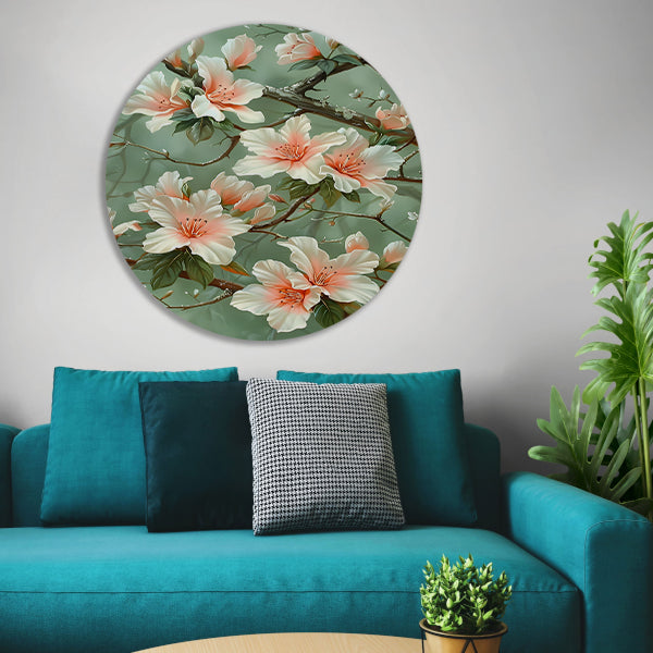 Sierlijke Bloemenpracht met Natuurlijke Elegance forex muurcirkel