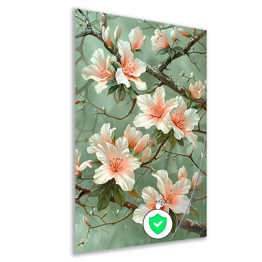 Sierlijke Bloemenpracht met Natuurlijke Elegance poster