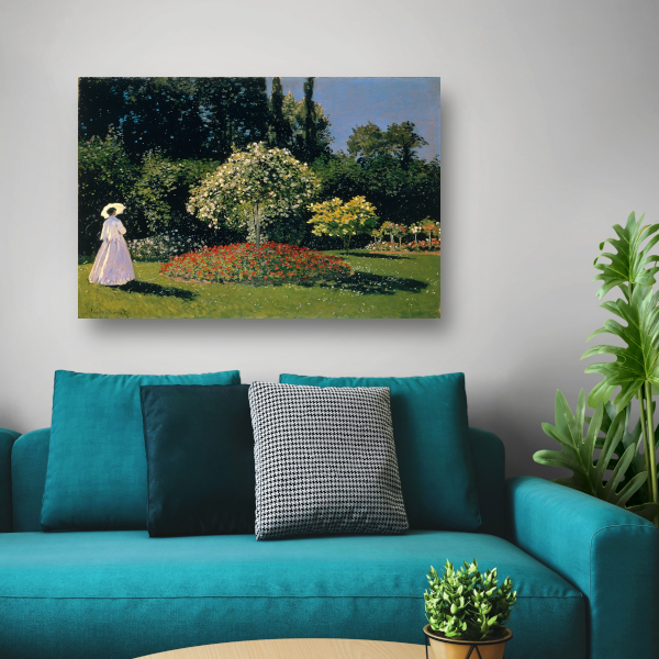 Jeanne-Marguerite Lecadre in de tuin - Claude Monet poster